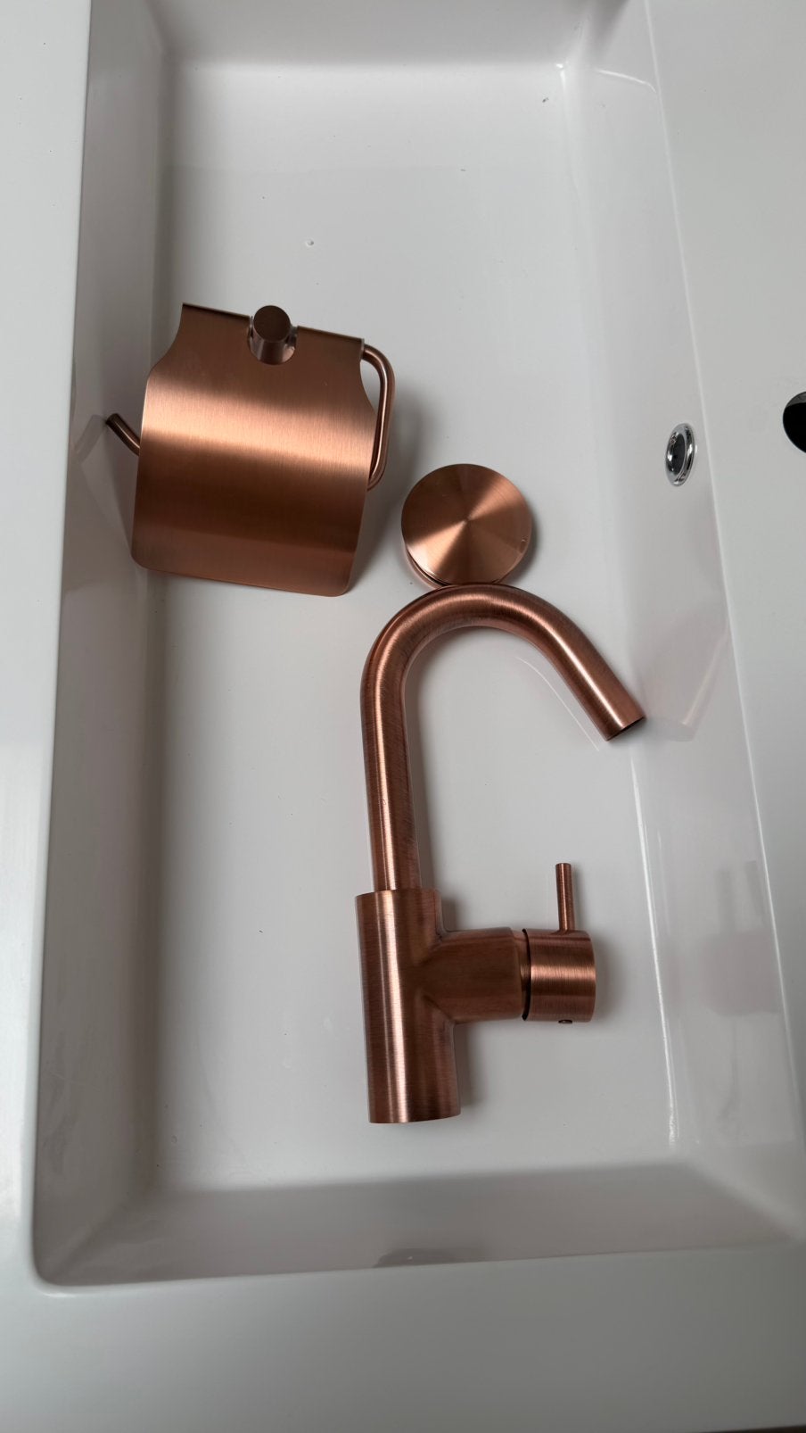 Nouveaux accessoires de salle de bain - vieux cuivre brossé, Enlèvement, Comme neuf, Cuivre