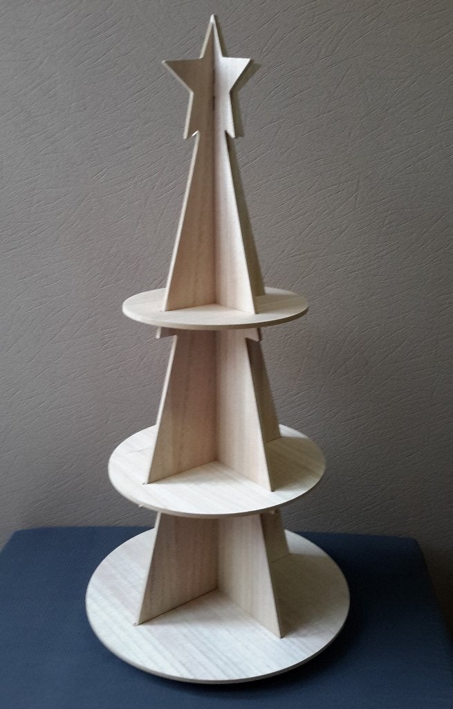 Kerstboom etagere hout 80cm ( NIEUW ), Diversen, Ophalen, Nieuw
