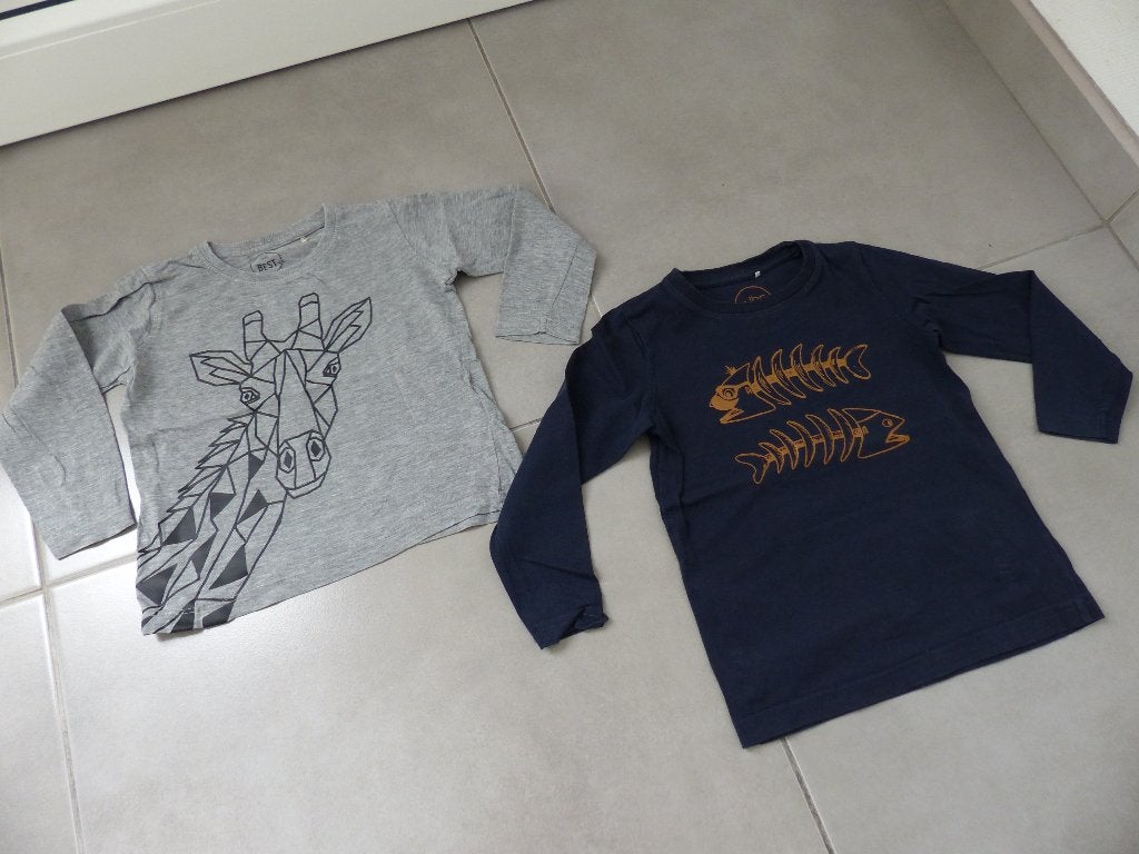 t-Shirtjes met lange mouw - jongen - maat 98, Kinderen en Baby's, Gebruikt, JBC, Ophalen of Verzenden, Shirt of Longsleeve