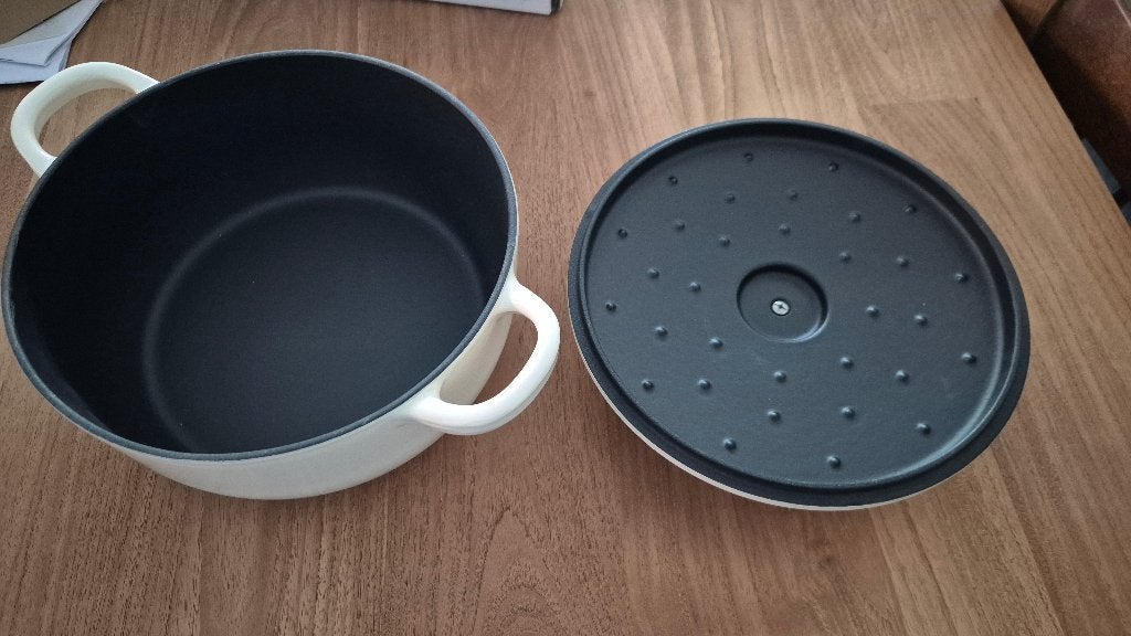SMEG gietijzeren braadpan 24cm, Kookpan of Snelkookpan, Gietijzer, Nieuw, Ophalen of Verzenden