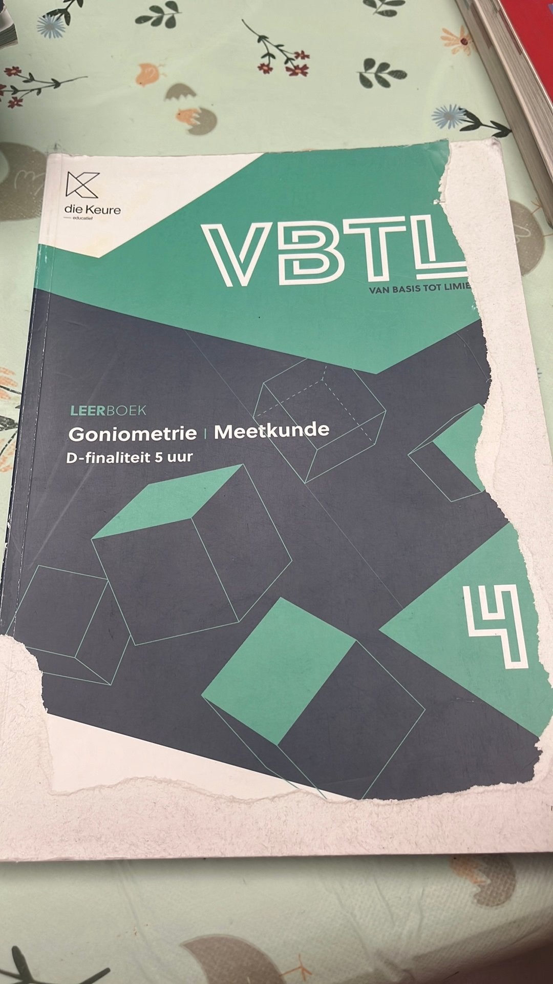 VBTL 4 - leerboek Goniometrie & meetkunde D-5 uur, Boeken, Ophalen of Verzenden, Gelezen, ASO, Wiskunde A