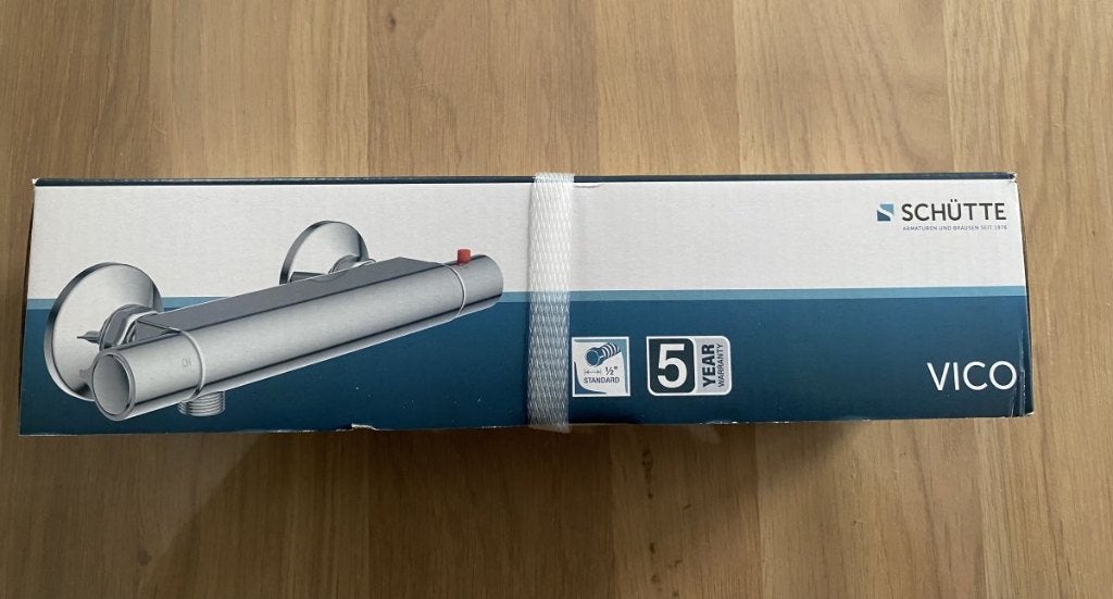 Nieuw in doos: SCHÜTTE Vico Thermostatische Douchekraan, Ophalen, Nieuw, Chroom, Kraan