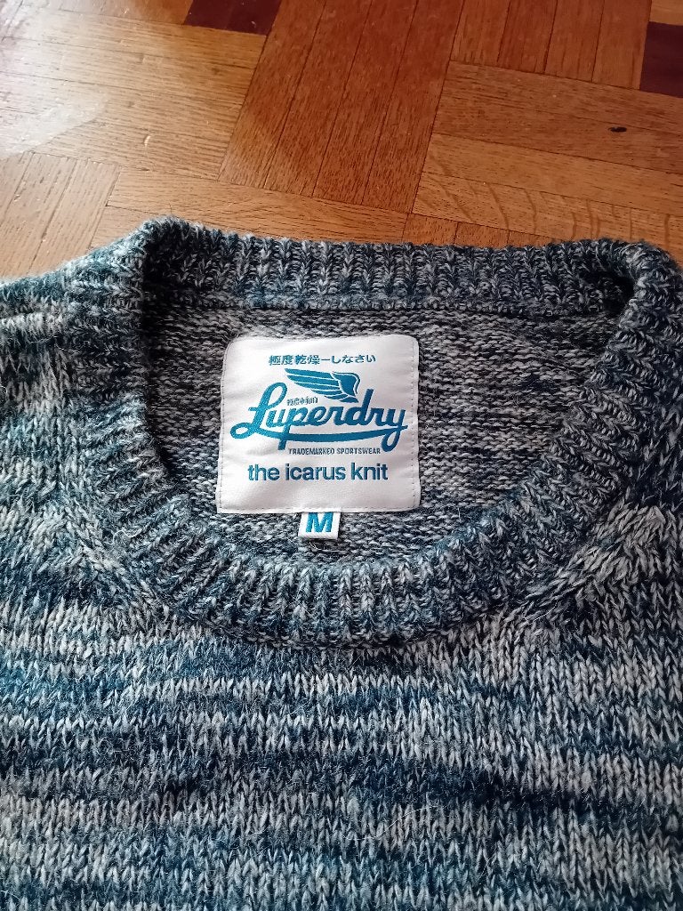 Pull femme bleu chiné médium, Ophalen of Verzenden, Zo goed als nieuw, Maat 38/40 (M), Blauw