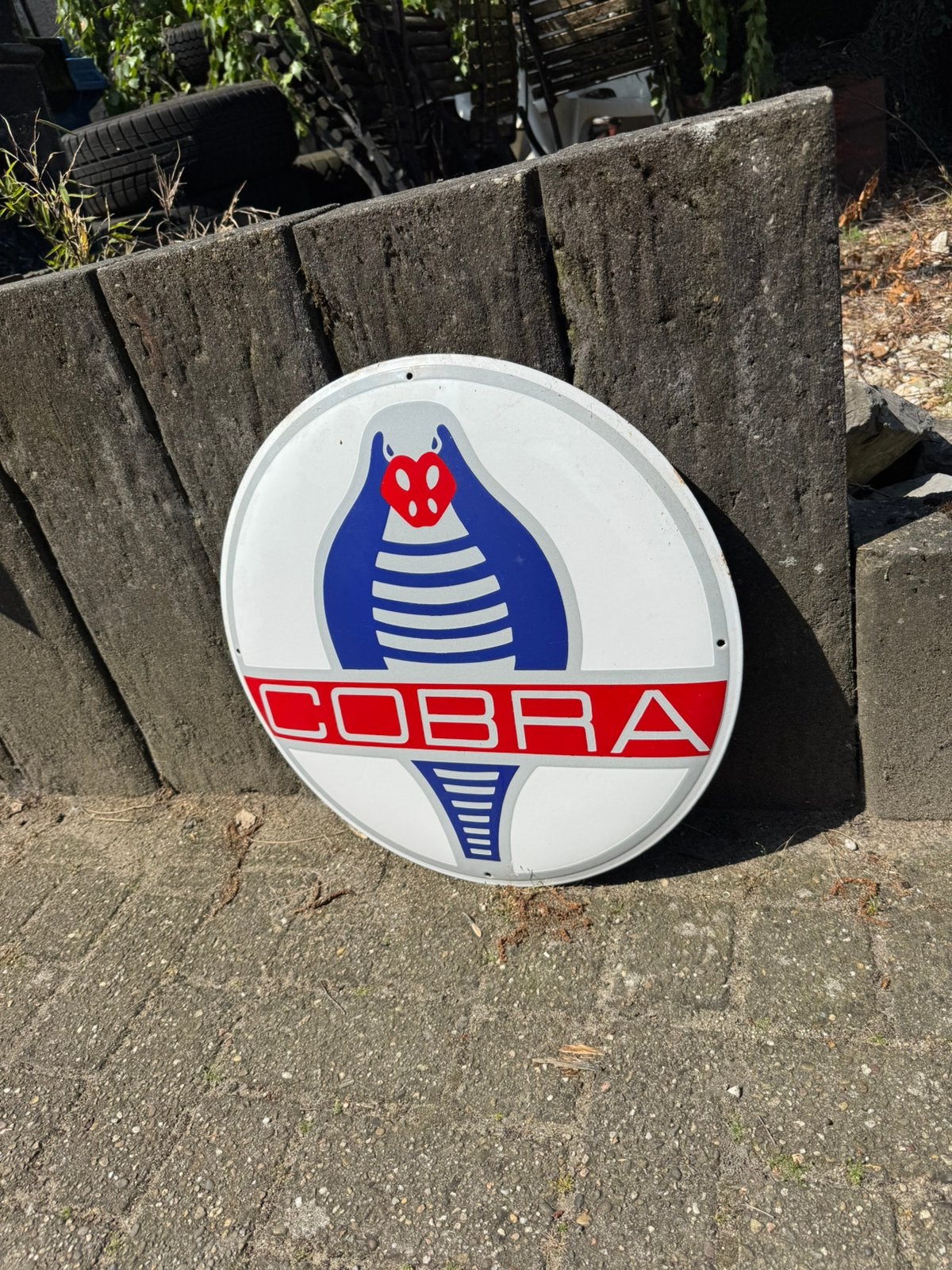 Cobra emaille reclamebord, Verzamelen, Ophalen of Verzenden, Gebruikt, Reclamebord