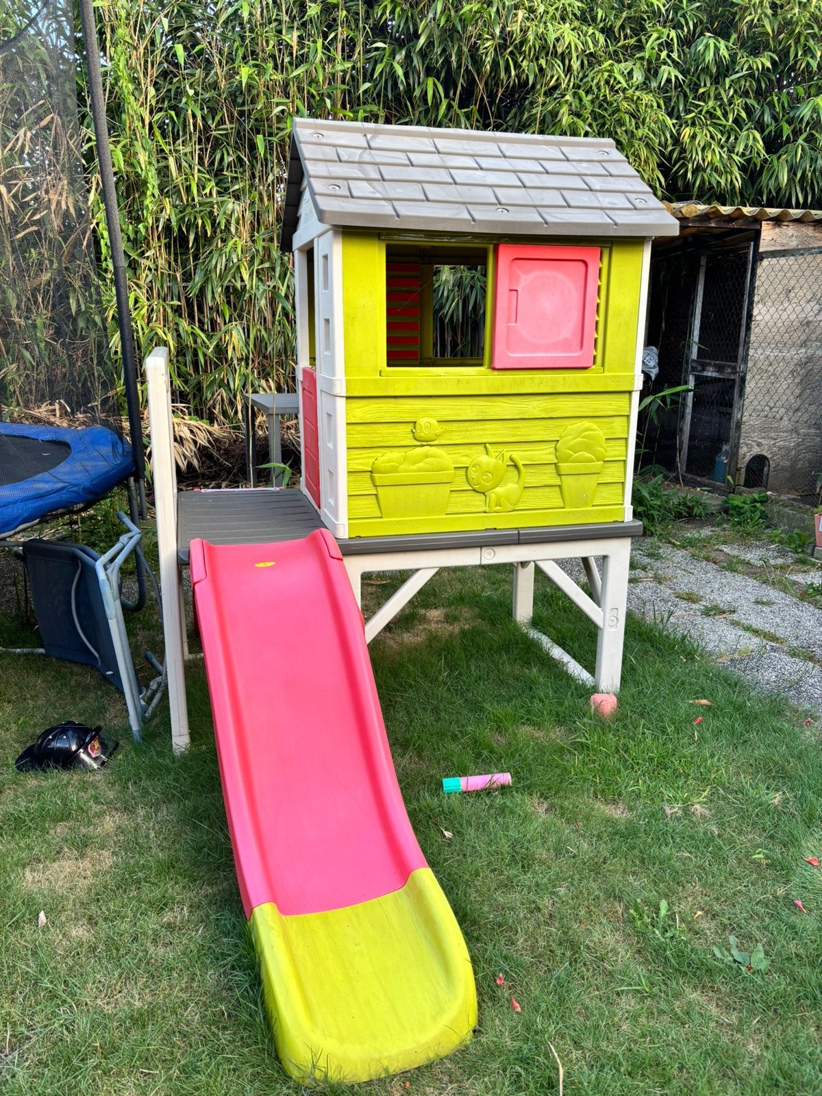 Speelhuisje Smoby met glijbaan, Kinderen en Baby's, Ophalen, Gebruikt, Kunststof