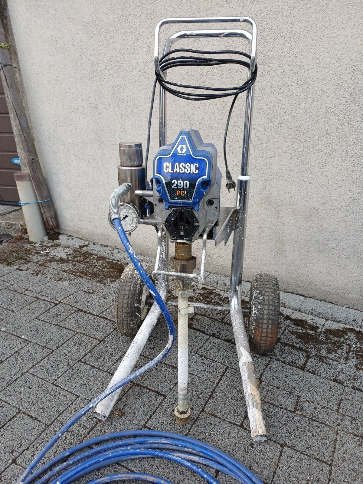 Verfspuit garco, Ophalen