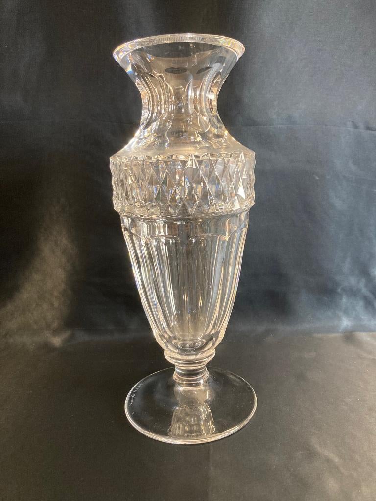 Val Saint Lambert cut chrystal diamond vaas, Ophalen of Verzenden