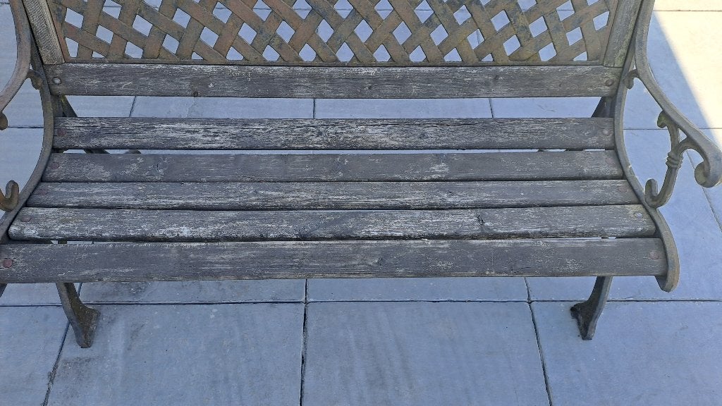 Tuinbankje, Tuin en Terras, Ophalen, Gebruikt, Hout