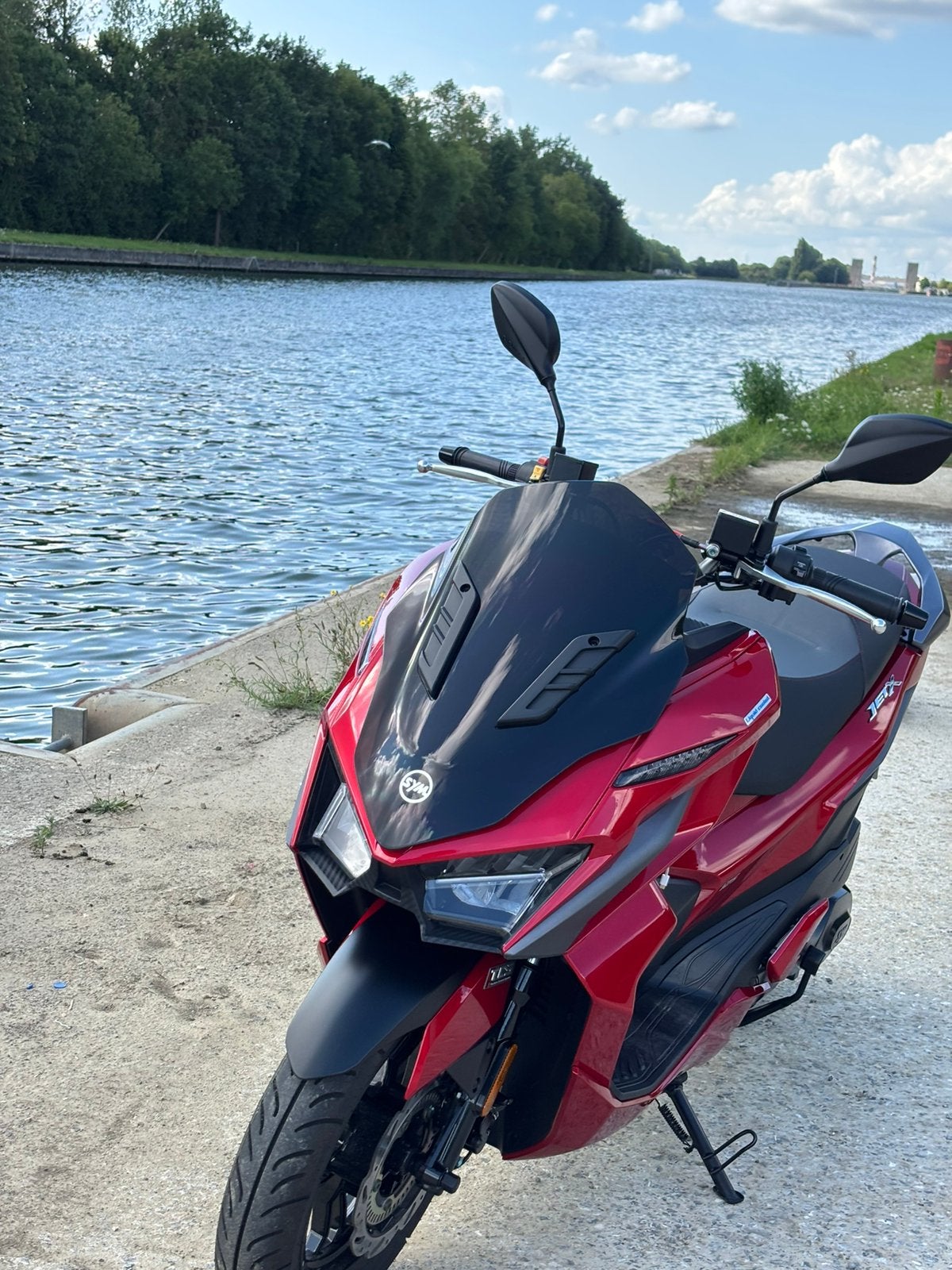 Sym jetX 125 rood, Autres modèles, 125 cm³, Comme neuf, Enlèvement