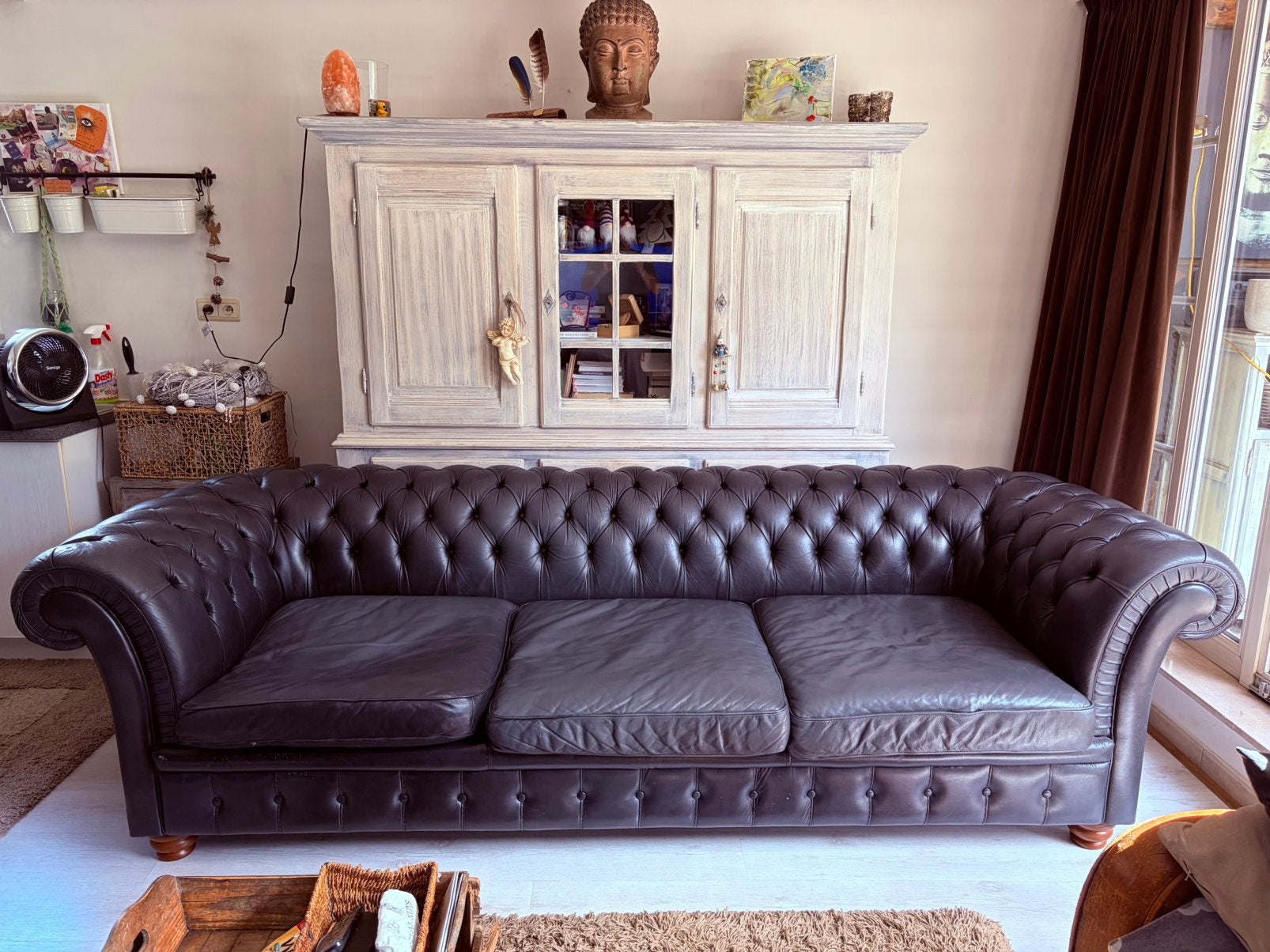 Sofa ‘Chesterfield’ XL, Ophalen, Zo goed als nieuw