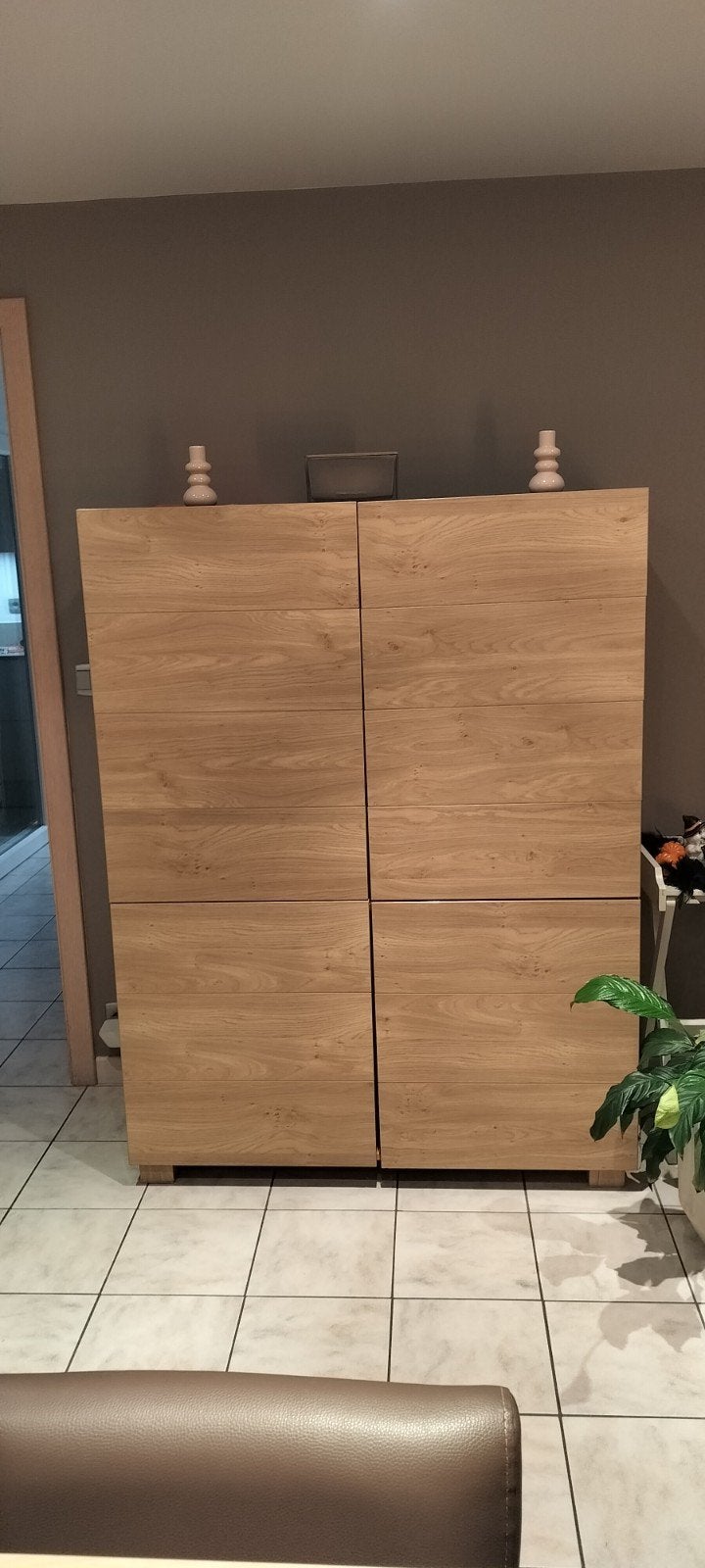 volledige eetkamerset te koop wegens vernieuwing, Enlèvement, Utilisé, Autres essences de bois, Avec porte(s)