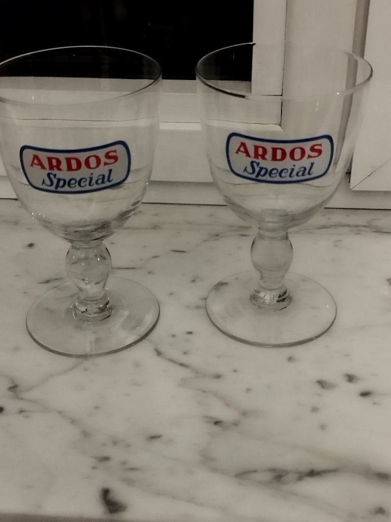 oude bierglazen Ardos, Ophalen of Verzenden