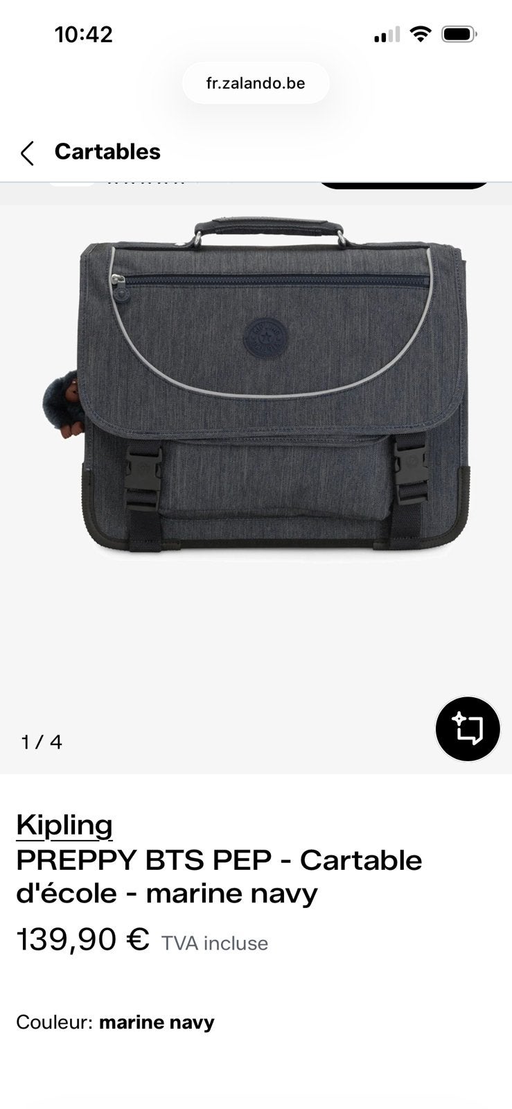 Sac Preppy Kipling, Enlèvement ou Envoi, Comme neuf, Sac à dos