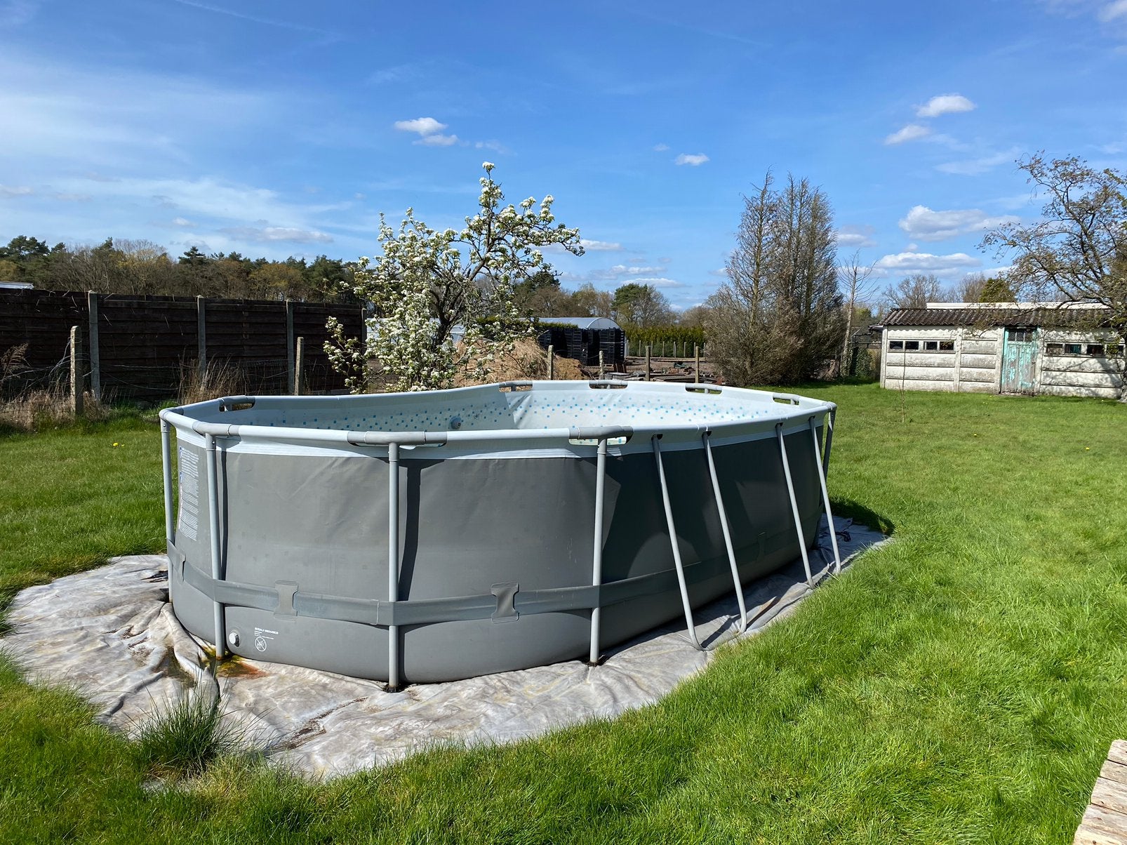 Zwembad bestway 3,05x4,95m, Tuin en Terras, Zwembaden, Ophalen, Gebruikt, 200 tot 300 cm, 80 tot 120 cm