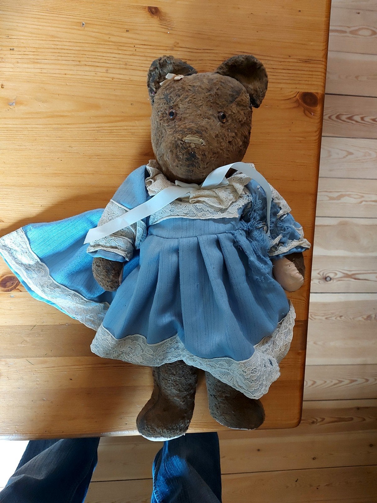 Antieke mohair beer, Collections, Ours & Peluches, Enlèvement ou Envoi