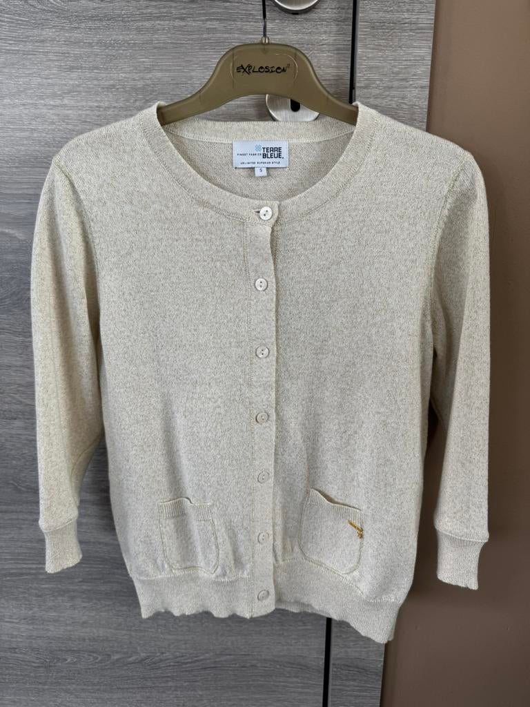 Terre Bleue gilet maat smal, Kleding | Dames, Ophalen, Gedragen, Maat 36 (S), Beige
