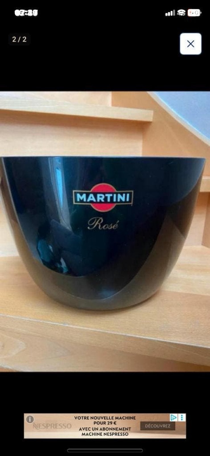 Seau à glace Martini Rosé, Enlèvement