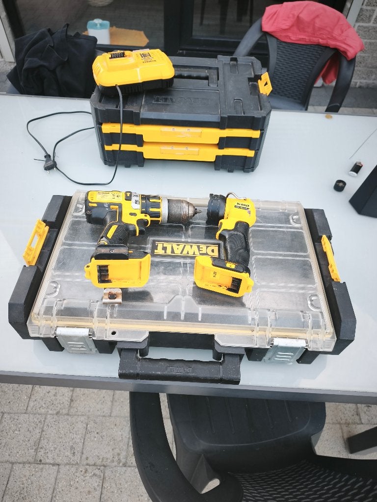 Dewalt koffers + machine+snellader, Doe-het-zelf en Bouw, Ophalen, Gebruikt