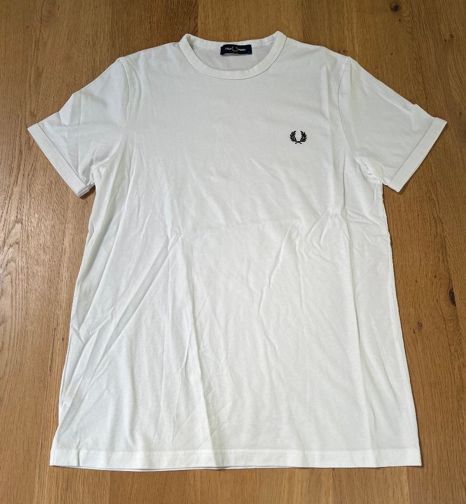T-shirt Fred Perry, Wit, Zo goed als nieuw, Fred perry, Verzenden