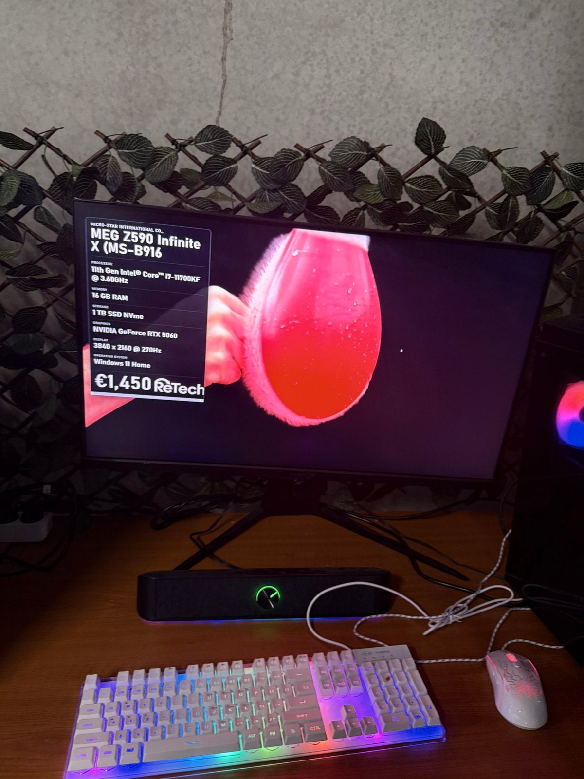 Gaming pc i7 11700KF + RTX 5060, Computers en Software, Ophalen, Zo goed als nieuw, Gaming, SSD