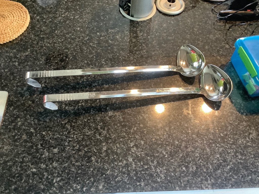 2 grote lepels de Buyer, Maison & Meubles, Enlèvement ou Envoi, Autres marques, Autres types, Inox ou Chrome