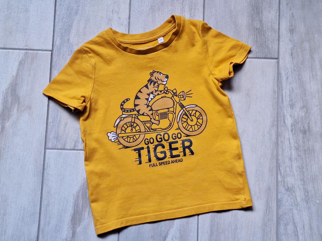 ★ M104 - T-Shirt Go Tiger, Kinderen en Baby's, Kinderkleding | Maat 104, Ophalen of Verzenden, Zo goed als nieuw, Jongen, Shirt of Longsleeve