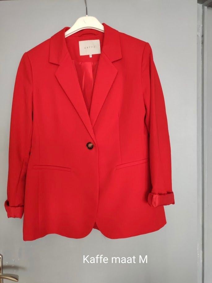 blazer rood van Kaffe maat M, Kleding | Dames, Jasjes, Kostuums en Pakken, Kaffe, Zo goed als nieuw, Jasje, Rood