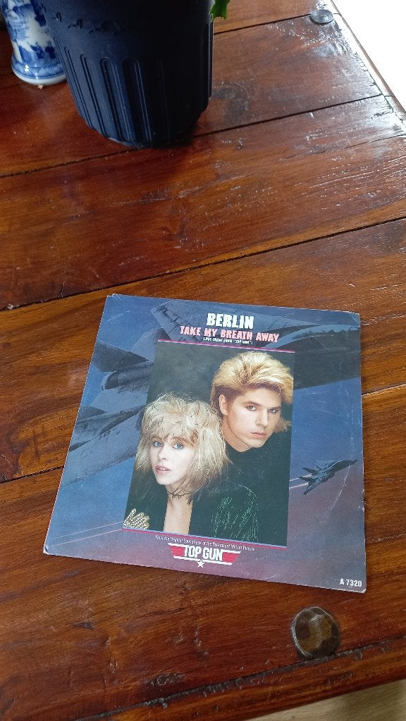 Vinyl (45t) bande original du film "top gun", Ophalen, Zo goed als nieuw, Pop