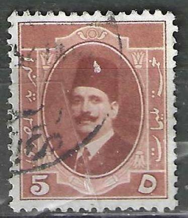 Egypte 1923/1924 - Yvert 86 - Koning Fouad I (ST), Postzegels en Munten, Postzegels | Afrika, Verzenden, Egypte, Gestempeld