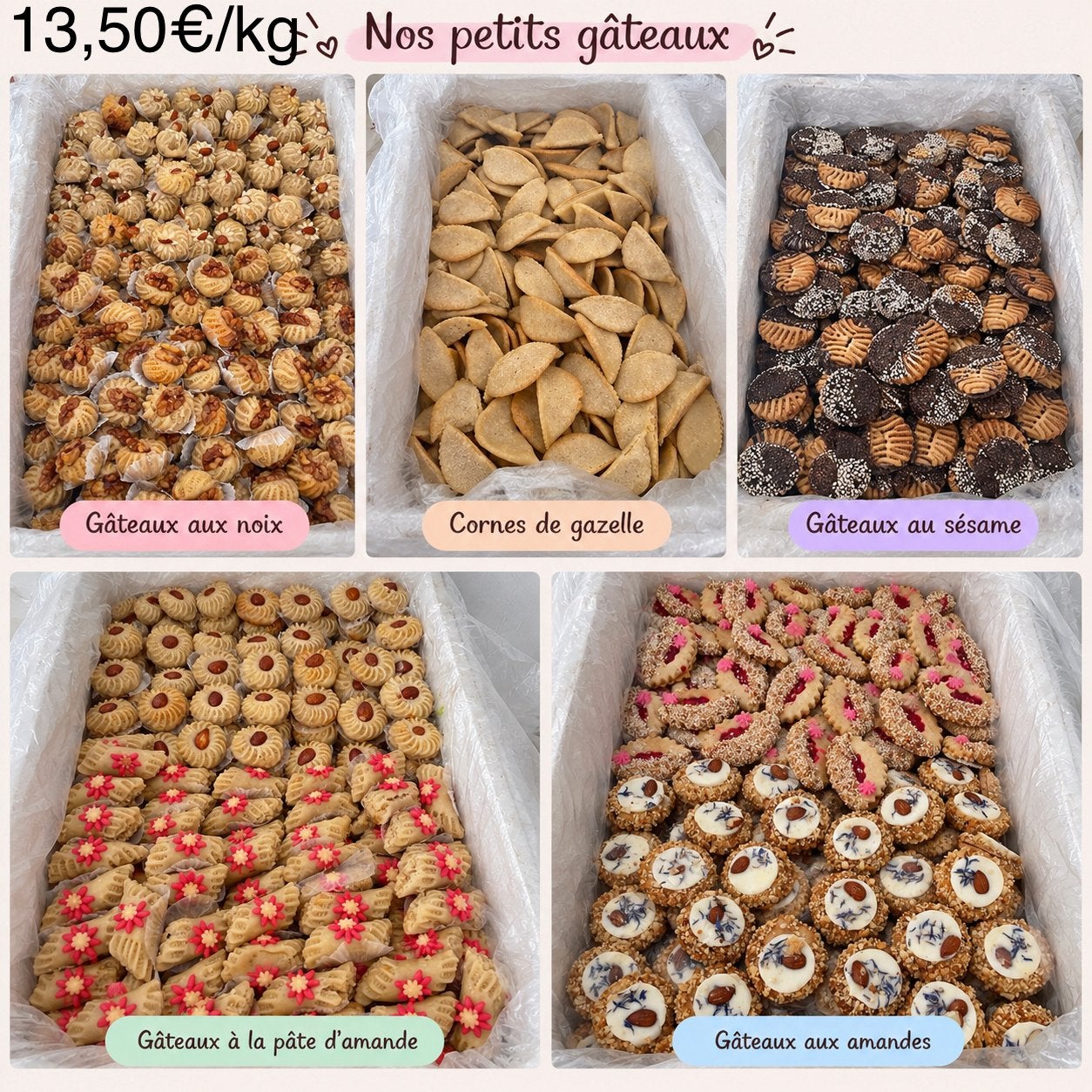 Gâteau marocain, Ophalen