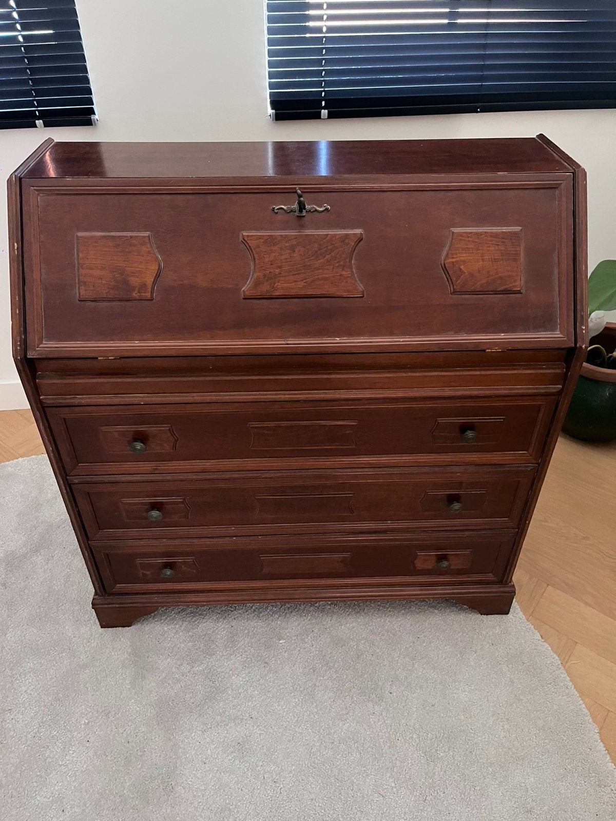 Bureautje met laden en binnenlade, Enlèvement, Utilisé, Vintage
