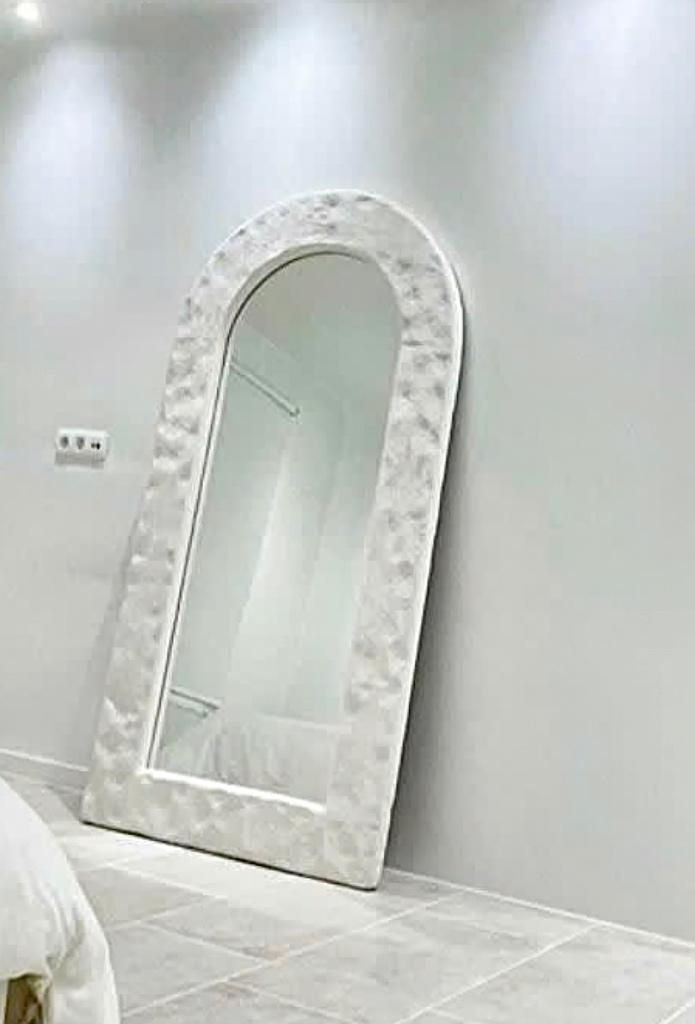 Staande spiegel boog beton 195x95 cm, Huis en Inrichting, Woonaccessoires | Spiegels, Ophalen, Zo goed als nieuw, 75 tot 100 cm
