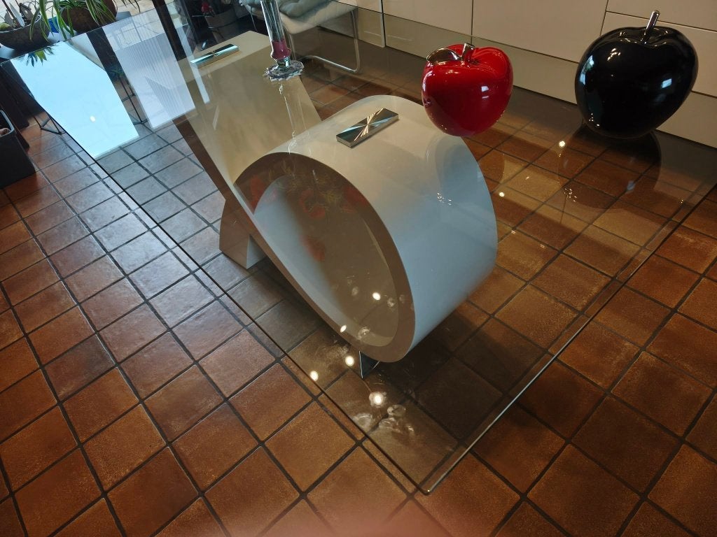 Magnifique table en verre, 150 à 200 cm, Comme neuf, Enlèvement, Rectangulaire