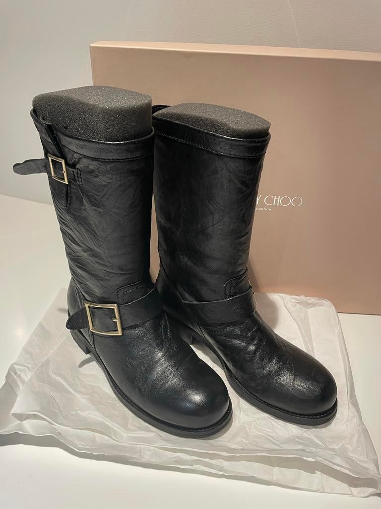Jimmy Choo biker boots, Kleding | Dames, Schoenen, Ophalen of Verzenden, Zo goed als nieuw