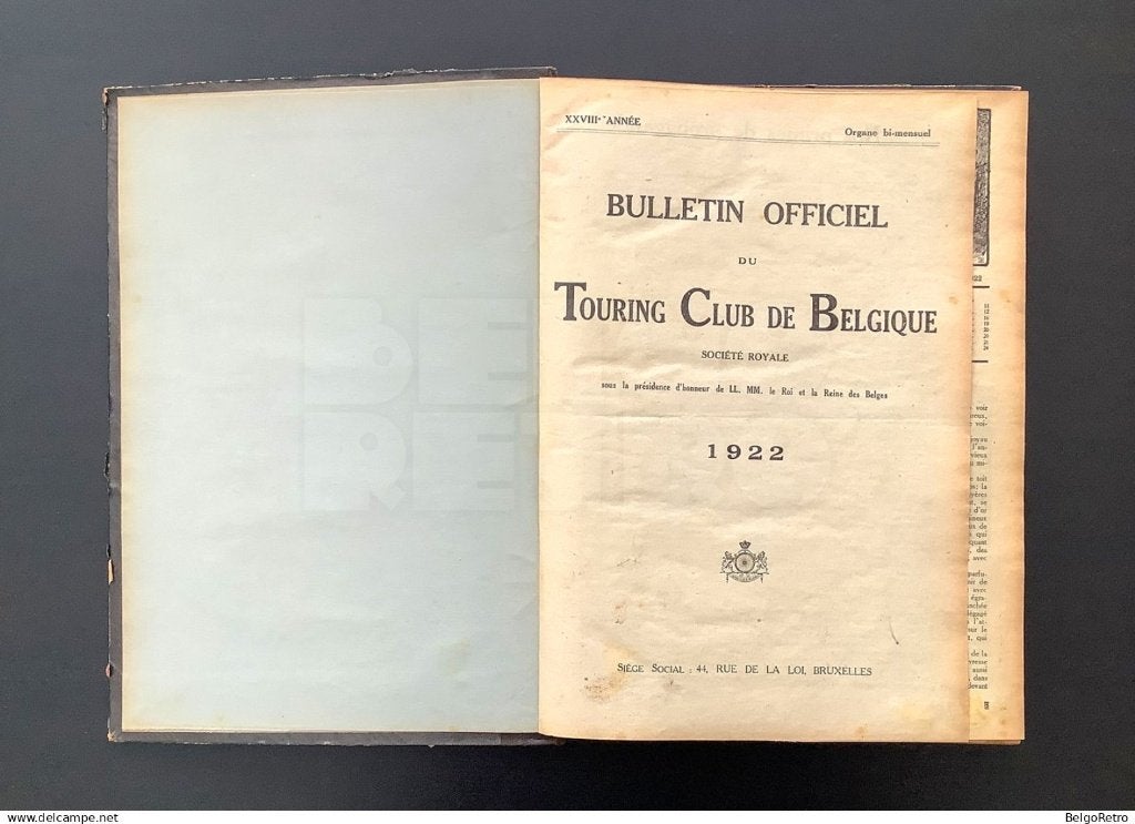 Officieel Bulletin van de Touring Club de Belgique | 1922, Boeken, Tijdschriften en Kranten, Gelezen, Overige typen, Ophalen of Verzenden