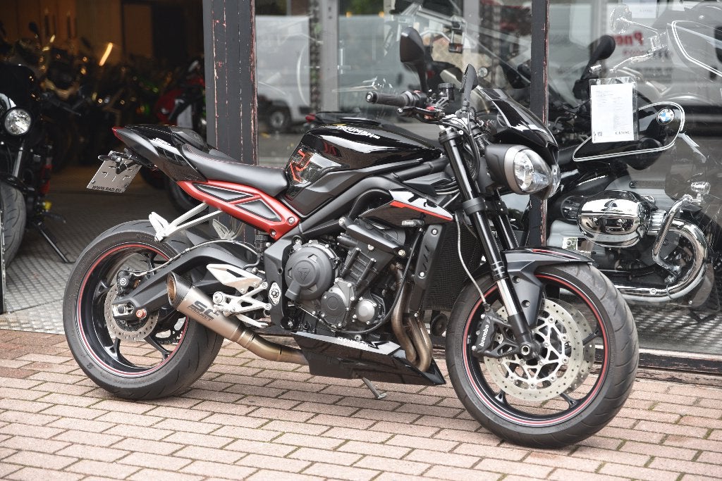 TRIUMPH 765 STREET TRIPLE R ***MOTOVERTE.BE***, Poignées chauffantes, Entreprise, Occasion, 3 cylindres