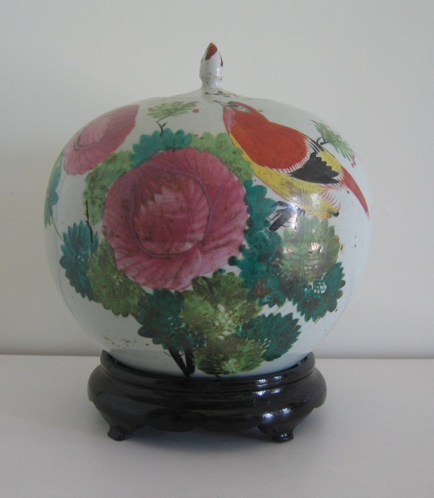 Antiek porseleinen Chinese gemberpot  - 2057, Antiek en Kunst, Kunst | Niet-Westerse kunst, Roze, China, Ophalen
