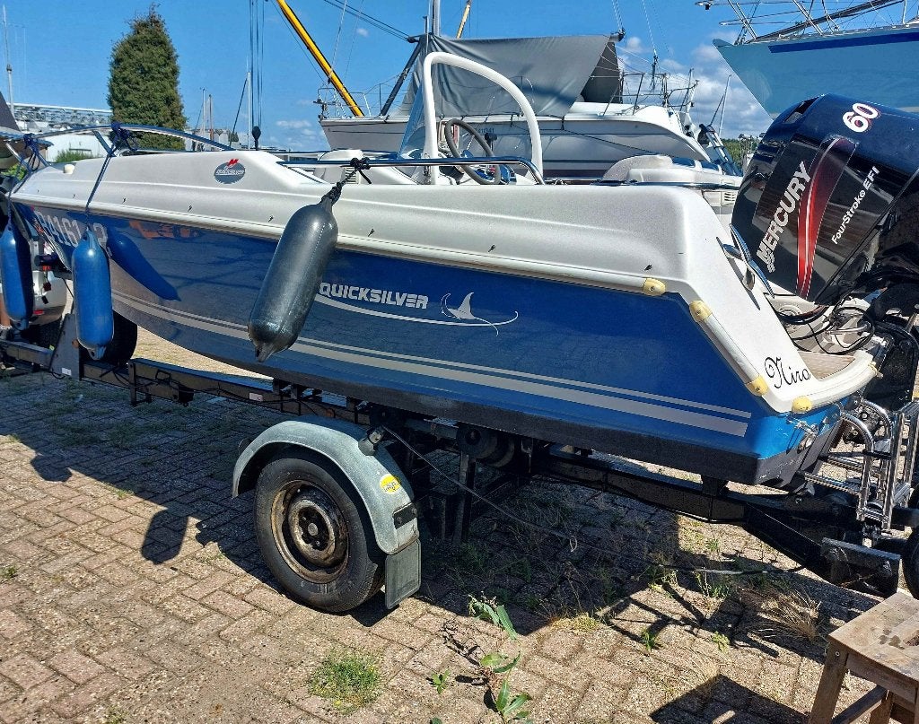 Quicksilver commander 500 met Mercury 60pk ELPT, Watersport en Boten, Ophalen, 60 pk, Gebruikt, Elektrische start