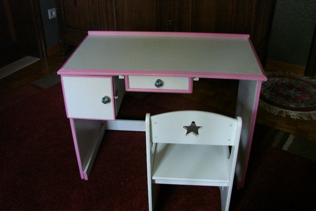 kinder-peuter bureau-tafel met stoeltje, Kinderen en Baby's, Ophalen, Gebruikt, Tafel(s) en Stoel(en)