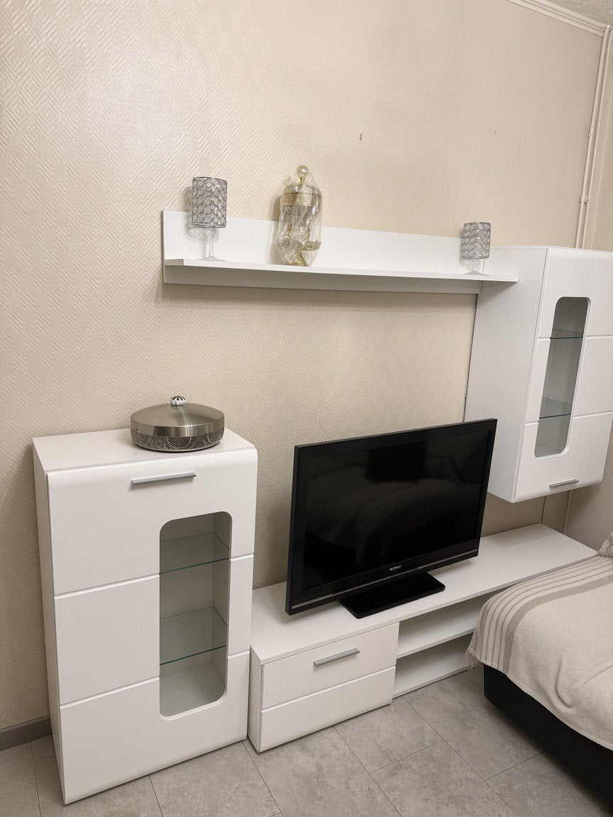 Meuble de salon blanc laqué – Ensemble complet, Enlèvement ou Envoi
