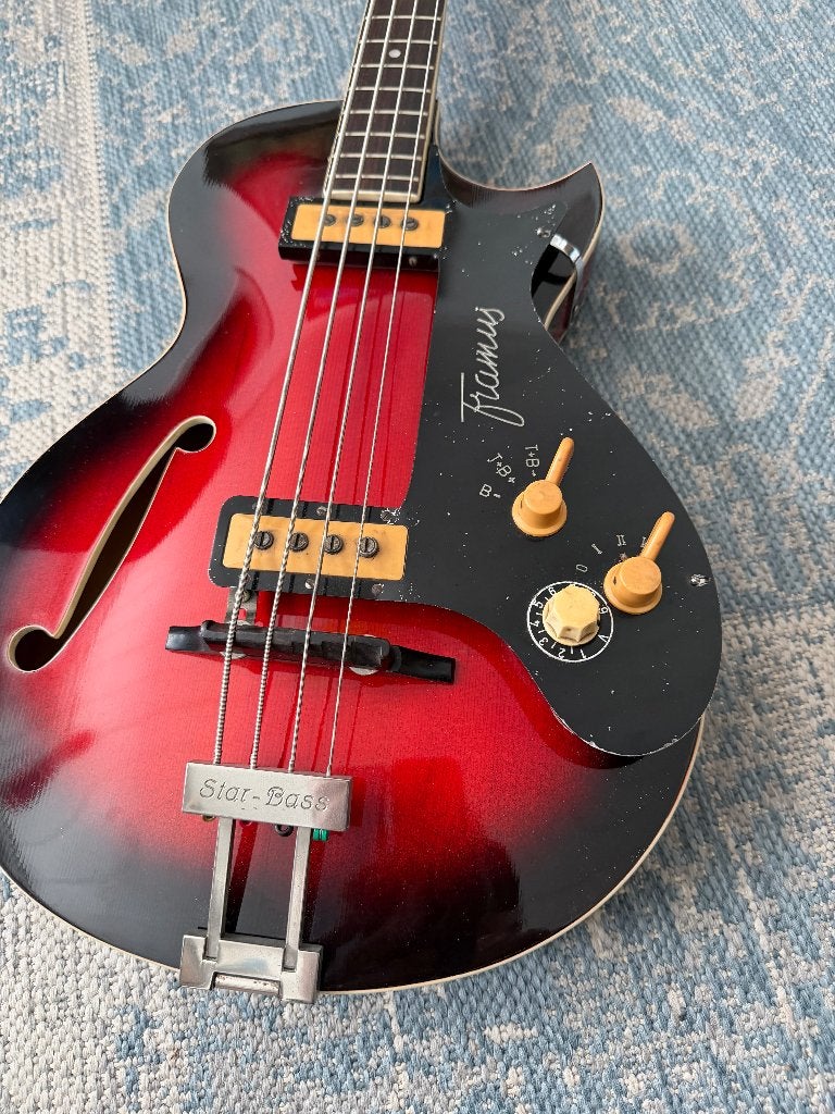 FRAMUS 5/150 BASS, JAREN 60, BILL WYMAN BAS, Ophalen of Verzenden, Gebruikt, Semi-akoestisch
