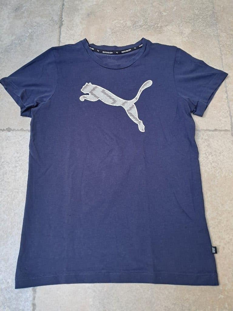 Merk Puma : blauwe T-shirt mt 176, Enfants & Bébés, Garçon, Enlèvement ou Envoi, Chemise ou À manches longues, Puma