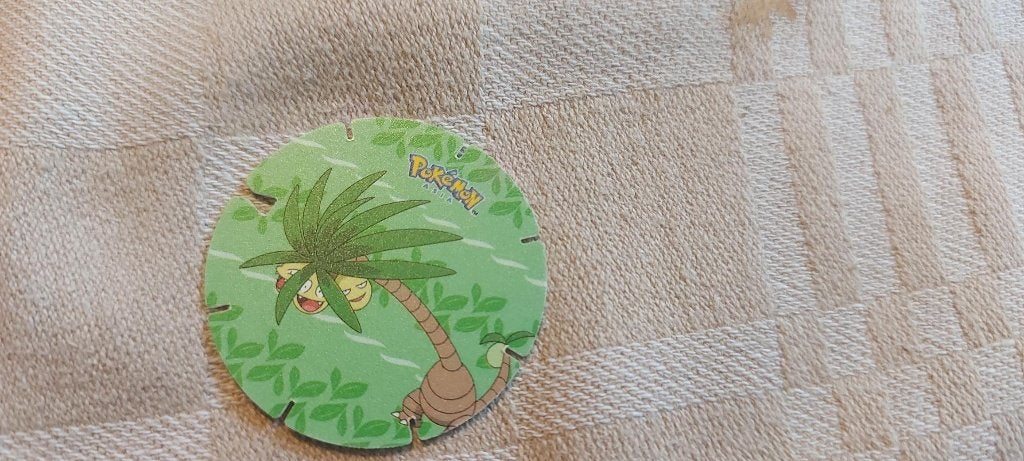 flippo pokemon chiki balls zeldzaam Alolan Exceguttor, Ophalen of Verzenden, Losse flippo's