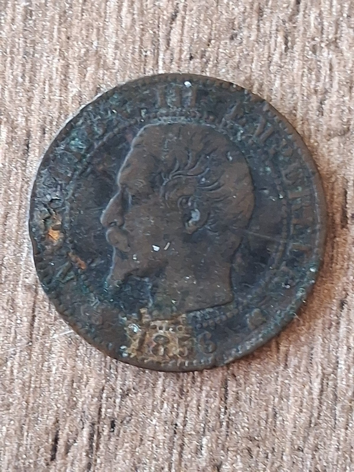 Bronzen munt : Napoleon III , 1856, Verzenden