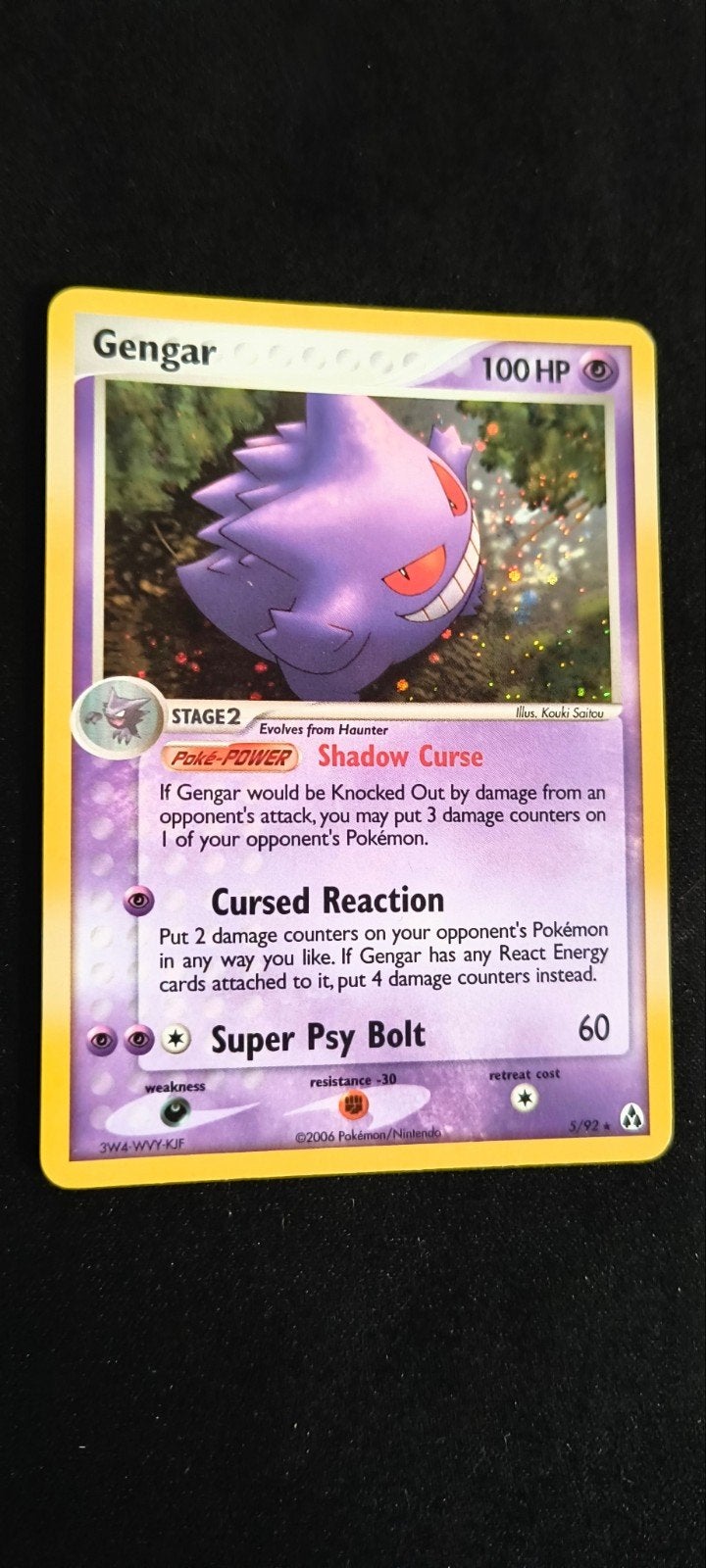 Gengar Holo 5/92, Enlèvement ou Envoi, Comme neuf, Cartes en vrac, Foil
