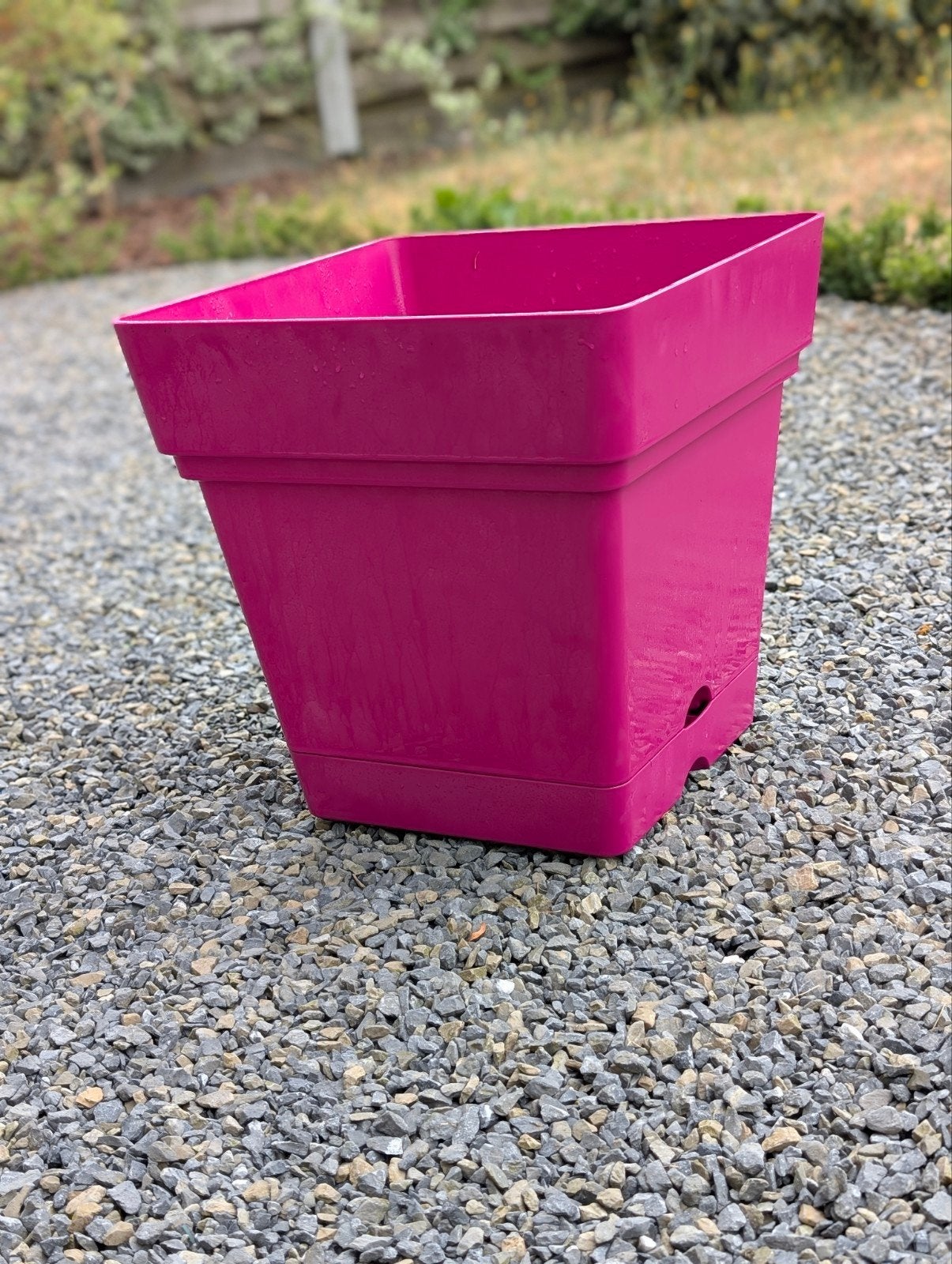 Vierkante bloempot - Fuchsia, Jardin & Terrasse, Pots de fleurs, 40 cm ou plus, 40 à 70 cm, Enlèvement ou Envoi, Synthétique