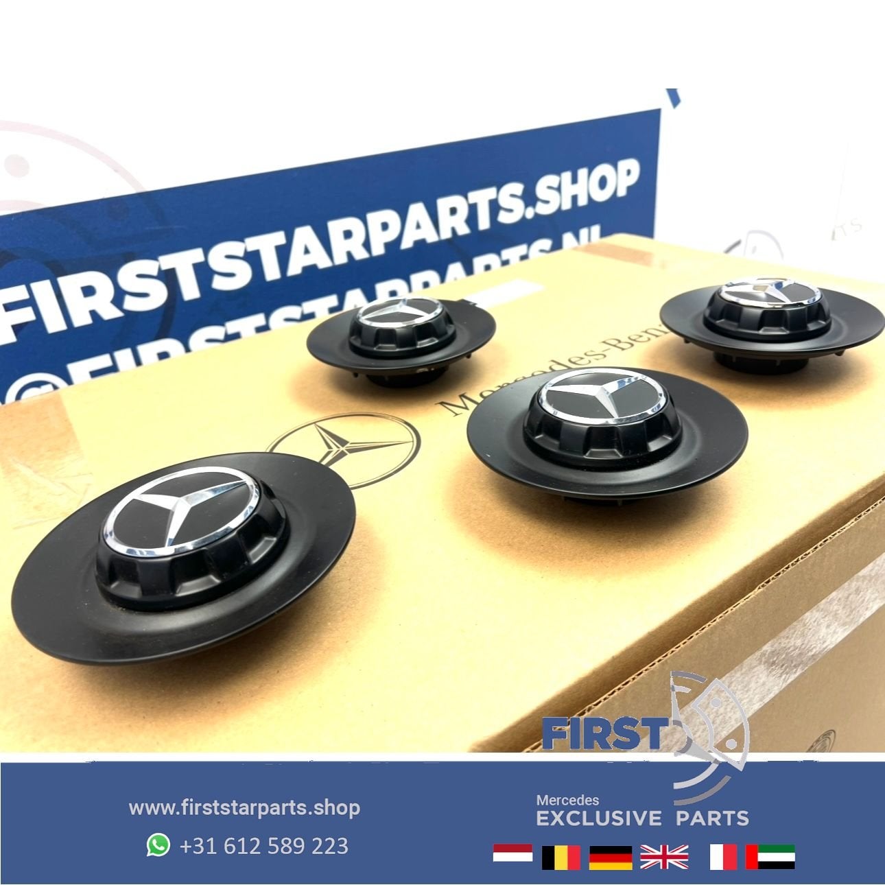 AMG NAAFKAPPEN SET 4 ZWART voor W253 C253 GLC63 GLC63S NAAFD, Auto-onderdelen, Gebruikt, -, -, Ophalen of Verzenden