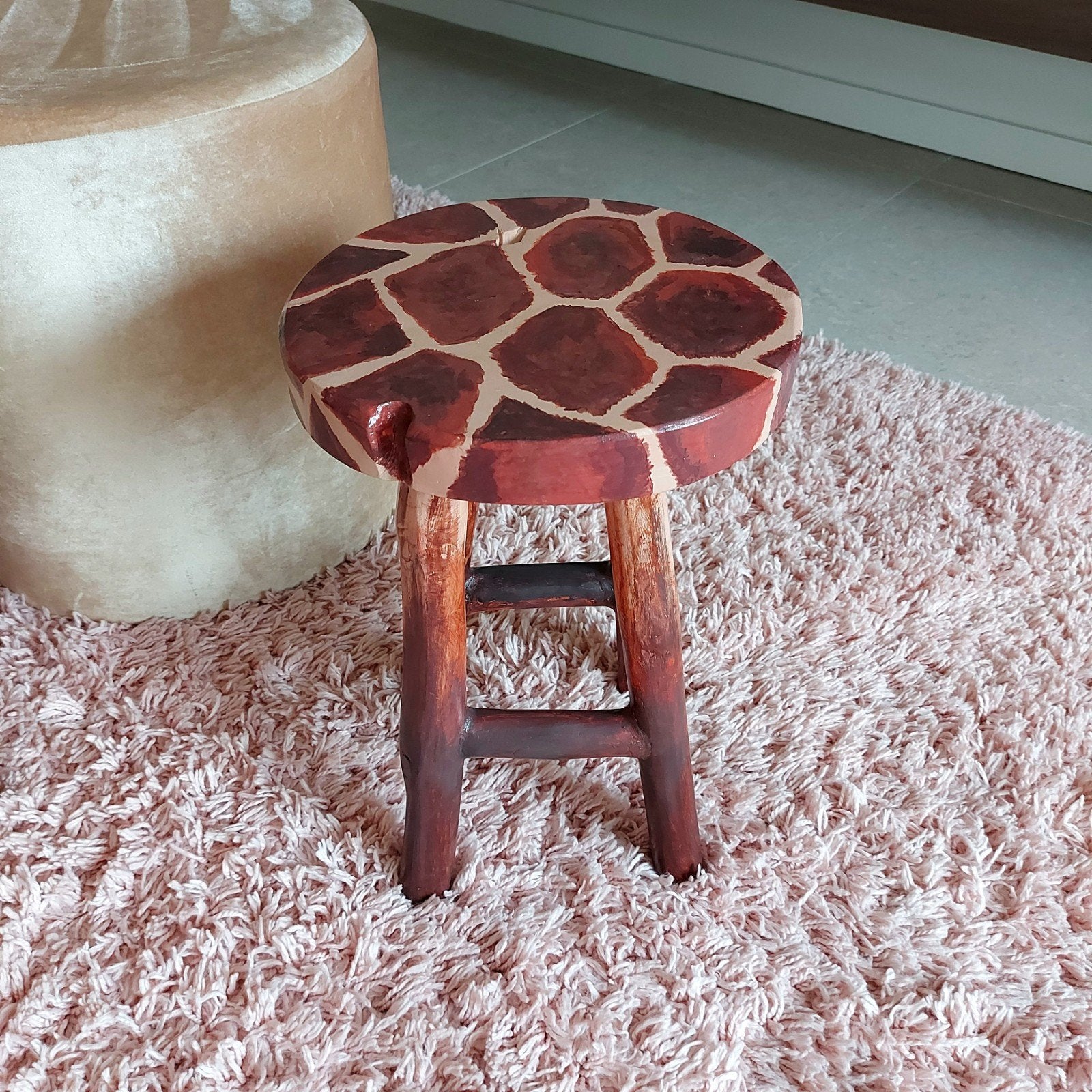 Krukje of bijzettafeltje  in teak hout, Huis en Inrichting, Ophalen, Hout