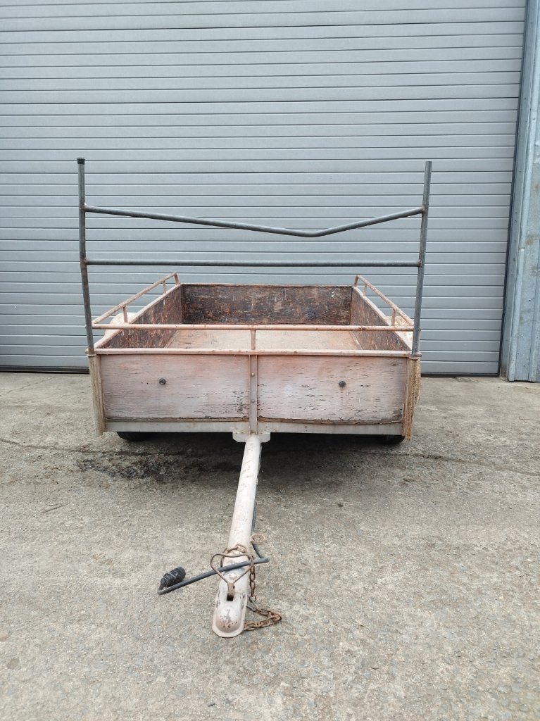 Aanhangwagen - enkele as - 185 x 130 cm, Ophalen, Gebruikt, Enkel as aanhangwagen, Geen idee