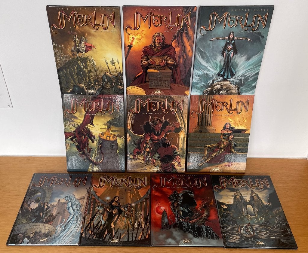 Série complète BD "Merlin" (Éditions Soleil) - Tomes 1 à 10, Enlèvement ou Envoi, Série complète ou Série, Comme neuf, ISTIN-LAMBERT-STAMBECCO